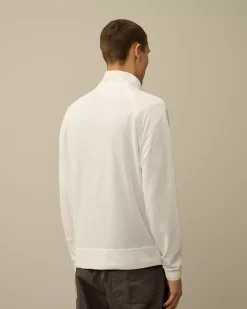 Sweatshirts<C.P. Company Light Fleece Half Zipped Sweatshirt Gauze White