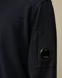 Sweatshirts<C.P. Company Light Fleece Half Zipped Sweatshirt Total Eclipse – Blue