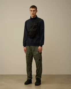 Sweatshirts<C.P. Company Light Fleece Half Zipped Sweatshirt Total Eclipse – Blue