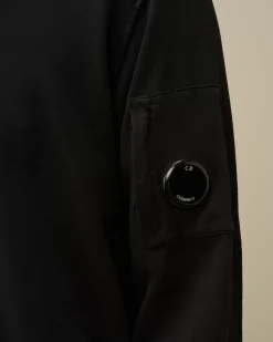 Sweatshirts<C.P. Company Light Fleece Half Zipped Sweatshirt Black