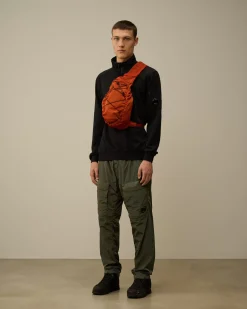 Sweatshirts<C.P. Company Light Fleece Half Zipped Sweatshirt Black