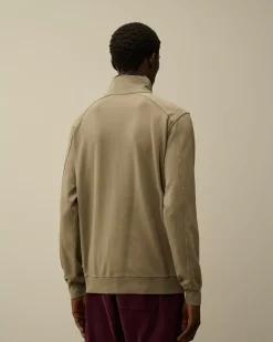 Sweatshirts<C.P. Company Light Fleece Half Zipped Sweatshirt Walnut – Beige