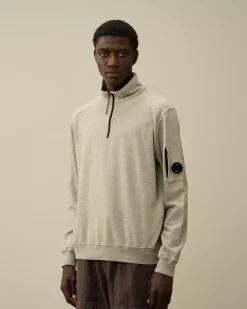 Sweatshirts<C.P. Company Light Fleece Half Zipped Sweatshirt Greystone Melange