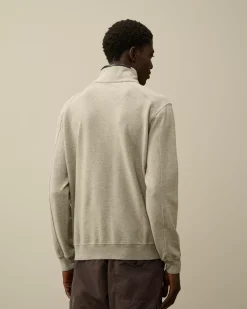 Sweatshirts<C.P. Company Light Fleece Half Zipped Sweatshirt Greystone Melange