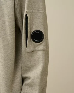 Sweatshirts<C.P. Company Light Fleece Half Zipped Sweatshirt Greystone Melange