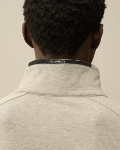 Sweatshirts<C.P. Company Light Fleece Half Zipped Sweatshirt Greystone Melange