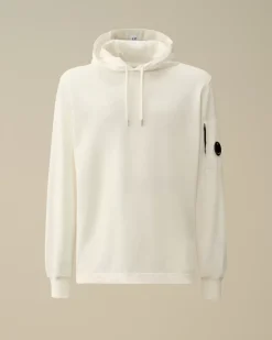 Sweatshirts<C.P. Company Light Fleece Hooded Sweatshirt Gauze White