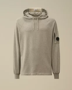 Sweatshirts<C.P. Company Light Fleece Hooded Sweatshirt Greystone Melange