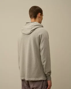 Sweatshirts<C.P. Company Light Fleece Hooded Sweatshirt Greystone Melange