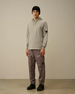 Sweatshirts<C.P. Company Light Fleece Hooded Sweatshirt Greystone Melange