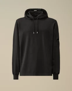 Sweatshirts<C.P. Company Light Fleece Hooded Sweatshirt Black