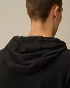 Sweatshirts<C.P. Company Light Fleece Hooded Sweatshirt Black