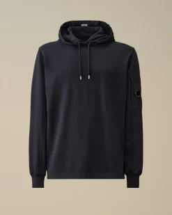 Sweatshirts<C.P. Company Light Fleece Hooded Sweatshirt Total Eclipse – Blue