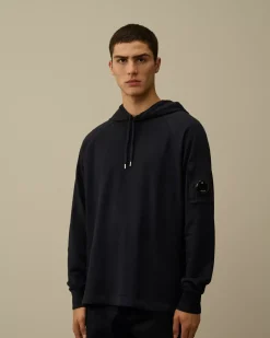 Sweatshirts<C.P. Company Light Fleece Hooded Sweatshirt Total Eclipse – Blue