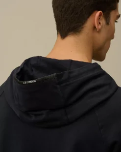 Sweatshirts<C.P. Company Light Fleece Hooded Sweatshirt Total Eclipse – Blue