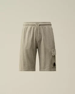 Tracksuits & Shorts<C.P. Company Light Fleece Lens Shorts Greystone Melange