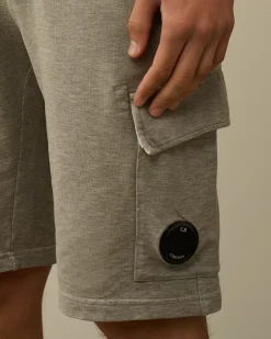 Tracksuits & Shorts<C.P. Company Light Fleece Lens Shorts Greystone Melange