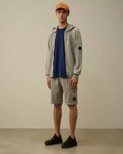 Tracksuits & Shorts<C.P. Company Light Fleece Lens Shorts Greystone Melange