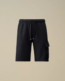 Tracksuits & Shorts<C.P. Company Light Fleece Lens Shorts Total Eclipse – Blue