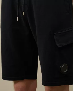 Tracksuits & Shorts<C.P. Company Light Fleece Lens Shorts Total Eclipse – Blue