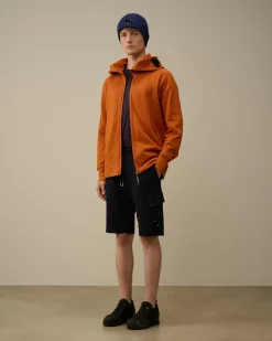 Tracksuits & Shorts<C.P. Company Light Fleece Lens Shorts Total Eclipse – Blue