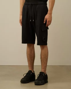 Tracksuits & Shorts<C.P. Company Light Fleece Lens Shorts Black