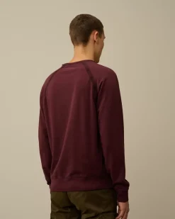 Sweatshirts<C.P. Company Light Fleece Logo Crew Neck Sweatshirt Potent Purple