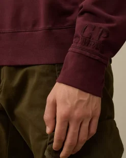 Sweatshirts<C.P. Company Light Fleece Logo Crew Neck Sweatshirt Potent Purple