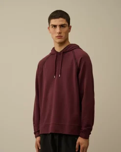 Sweatshirts<C.P. Company Light Fleece Logo Hooded Sweatshirt Potent Purple