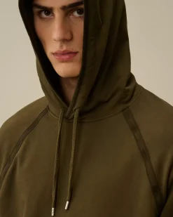 Sweatshirts<C.P. Company Light Fleece Logo Hooded Sweatshirt Ivy Green