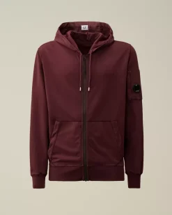 Sweatshirts<C.P. Company Light Fleece Zipped Hooded Sweatshirt Potent Purple