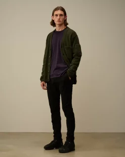 T-shirts & Polo<C.P. Company Mercerized 70/2 Jersey Gasato Longsleeved Logo Patch T-Shirt Nightshade – Purple