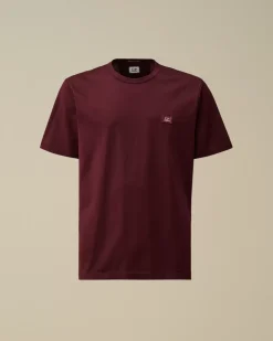 T-shirts & Polo<C.P. Company Mercerized 70/2 Jersey Gasato Logo Patch T-Shirt Potent Purple