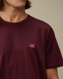 T-shirts & Polo<C.P. Company Mercerized 70/2 Jersey Gasato Logo Patch T-Shirt Potent Purple
