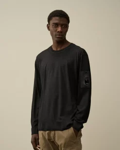 Jumpers<C.P. Company Merino Wool Fast Dyed Crew Neck Knit Black