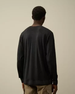 Jumpers<C.P. Company Merino Wool Fast Dyed Crew Neck Knit Black