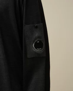 Jumpers<C.P. Company Merino Wool Fast Dyed Crew Neck Knit Black