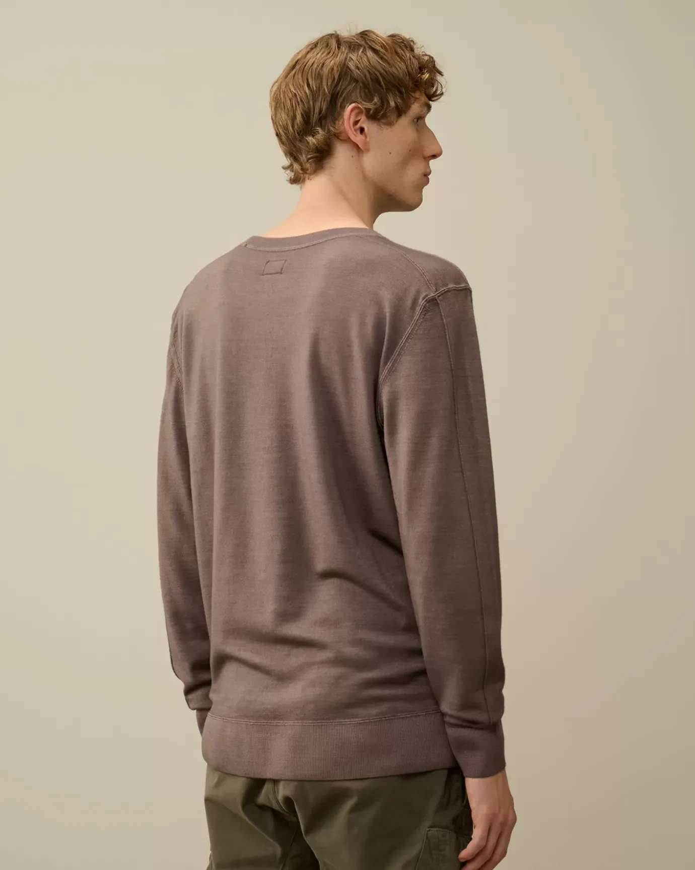 Jumpers<C.P. Company Merino Wool Fast Dyed Crew Neck Knit Purple Dove
