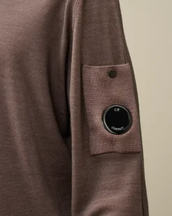 Jumpers<C.P. Company Merino Wool Fast Dyed Crew Neck Knit Purple Dove