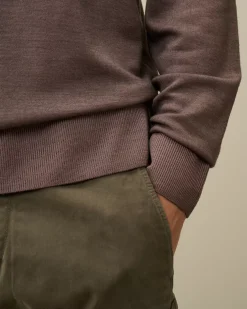 Jumpers<C.P. Company Merino Wool Fast Dyed Crew Neck Knit Purple Dove