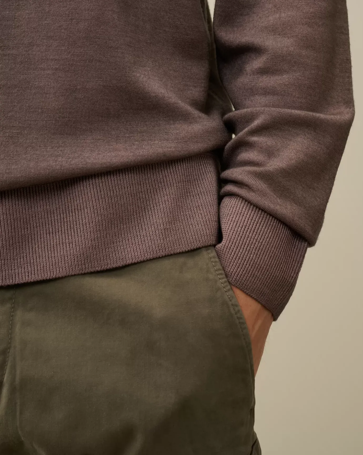 Jumpers<C.P. Company Merino Wool Fast Dyed Crew Neck Knit Purple Dove