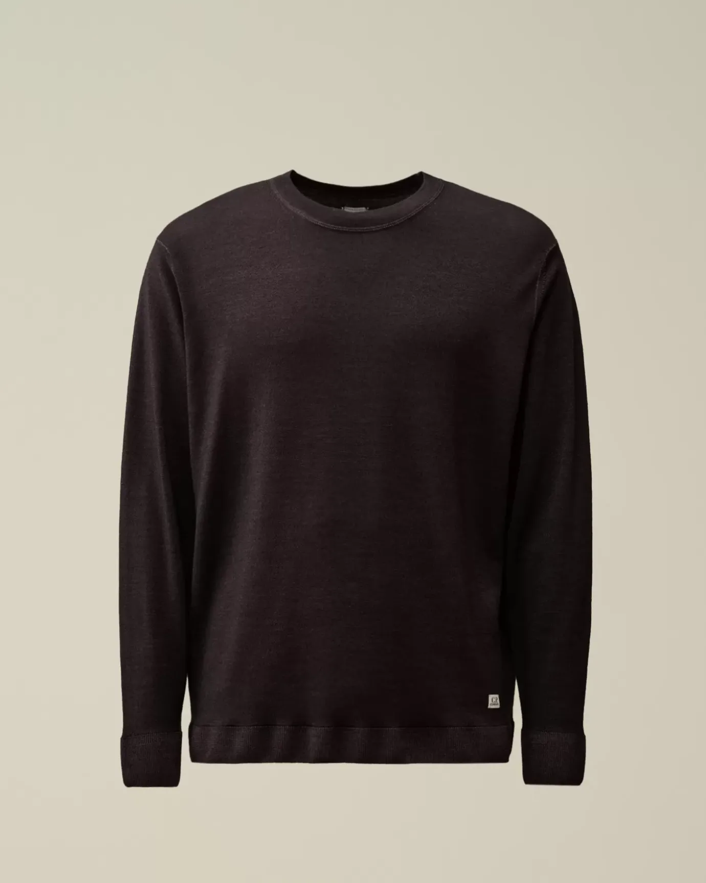 Jumpers<C.P. Company Merino Wool Fast Dyed Crew Neck Logo Knit Nightshade – Purple