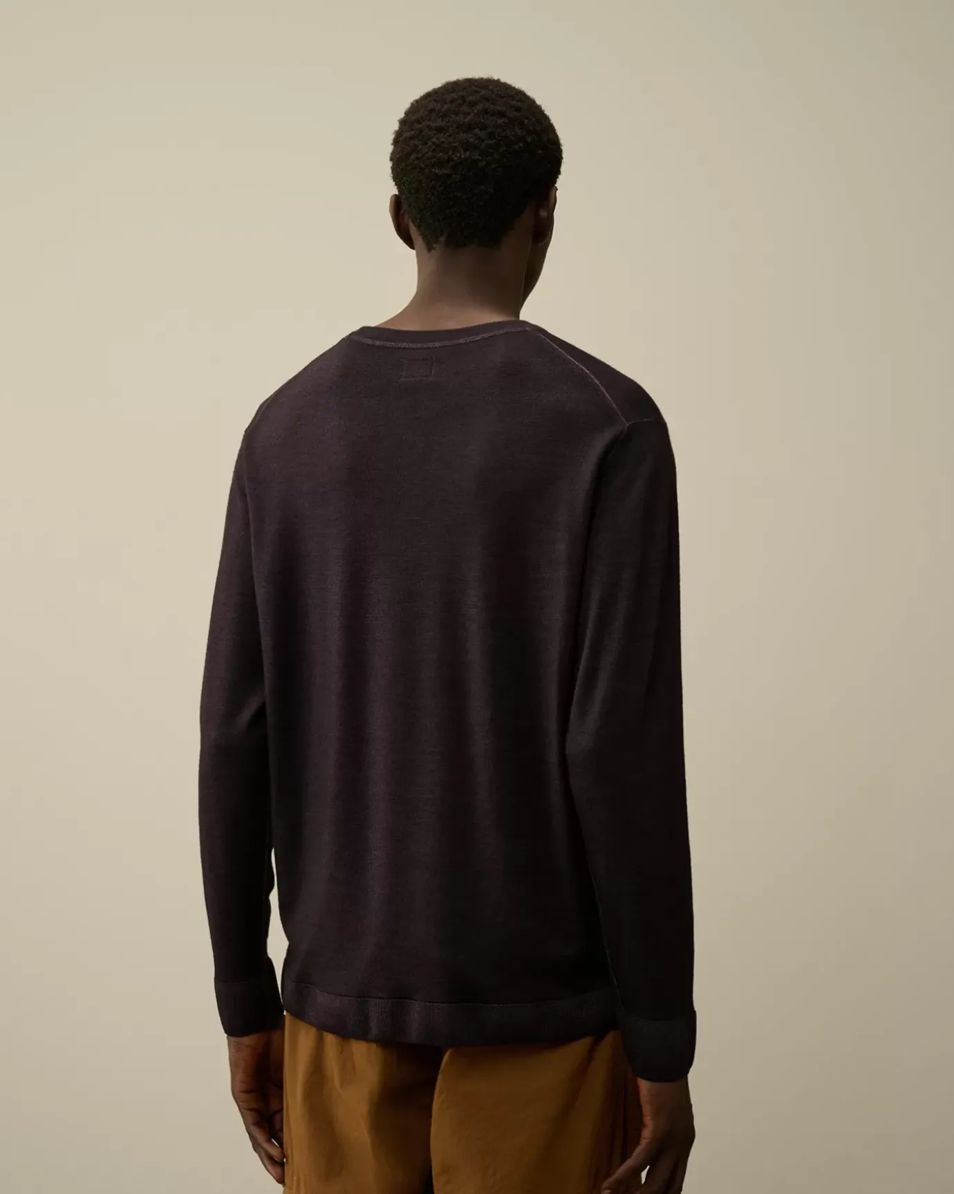 Jumpers<C.P. Company Merino Wool Fast Dyed Crew Neck Logo Knit Nightshade – Purple