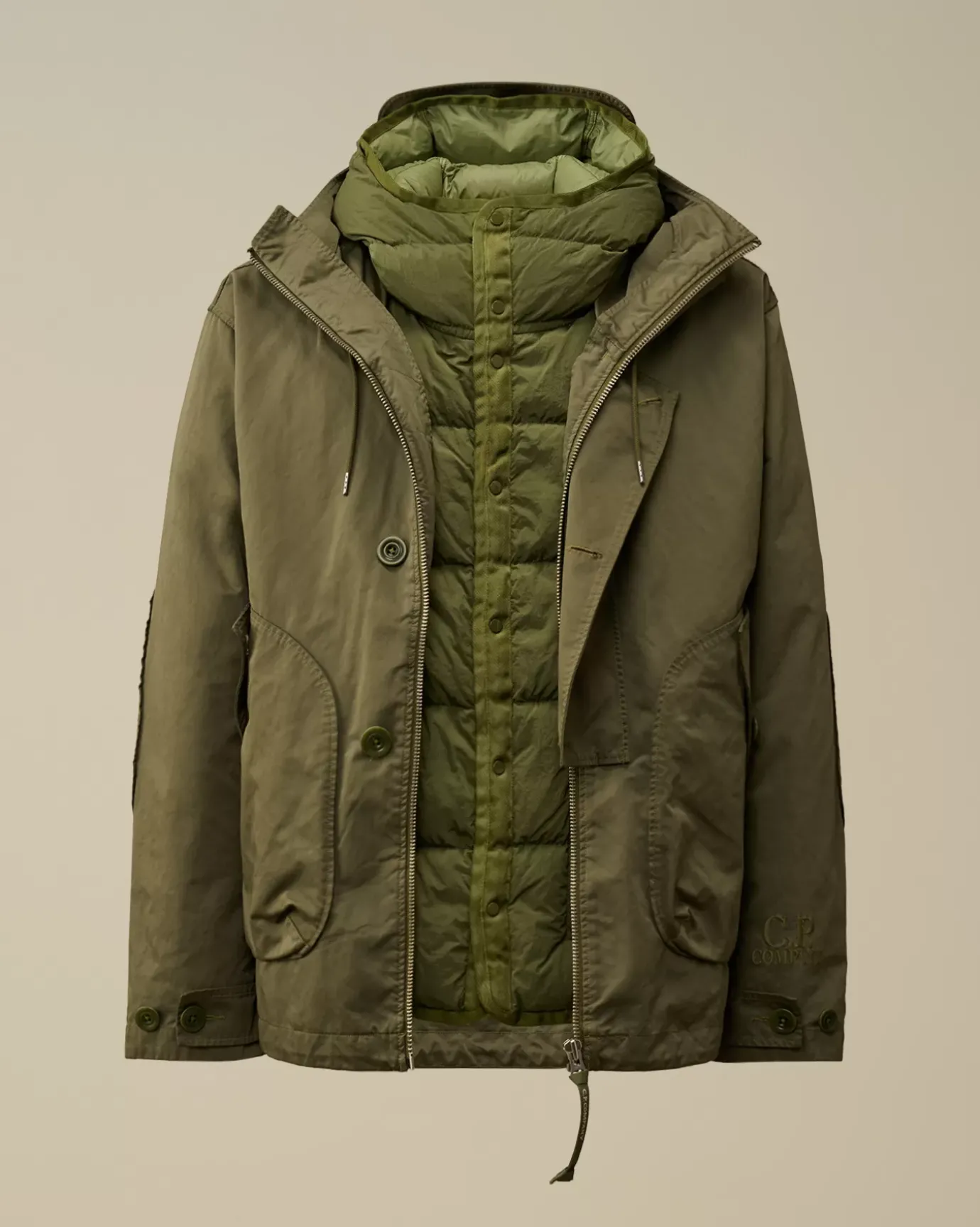 Jacket & Coats<C.P. Company Micro Kei Hooded Jacket Cypress – Green