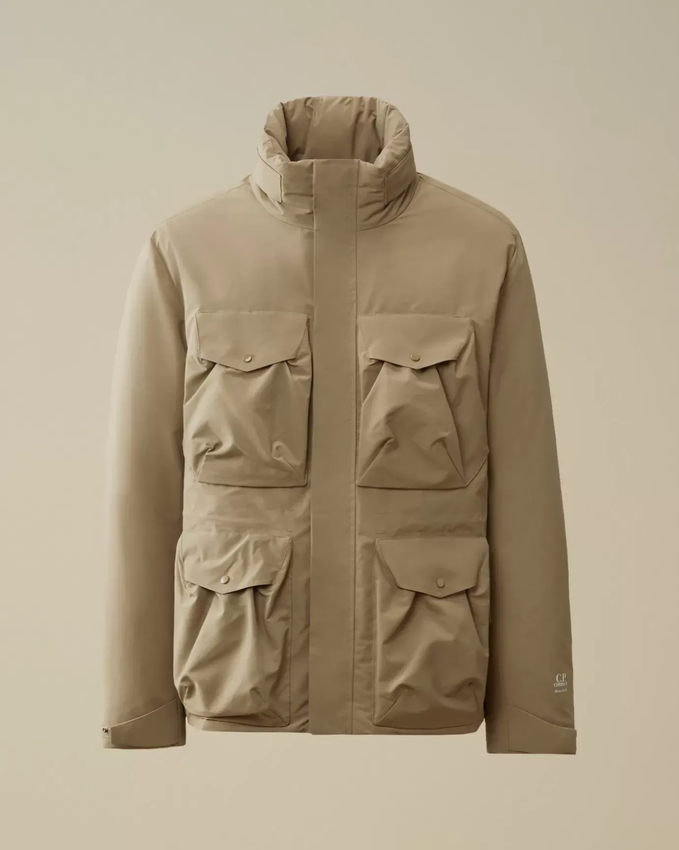 Jacket & Coats<C.P. Company Micro-M (R) Down Field Jacket Walnut – Beige