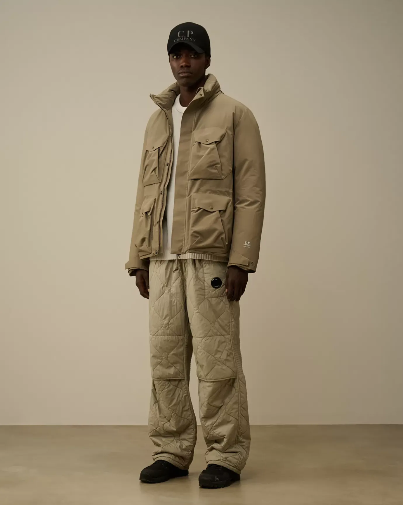 Jacket & Coats<C.P. Company Micro-M (R) Down Field Jacket Walnut – Beige