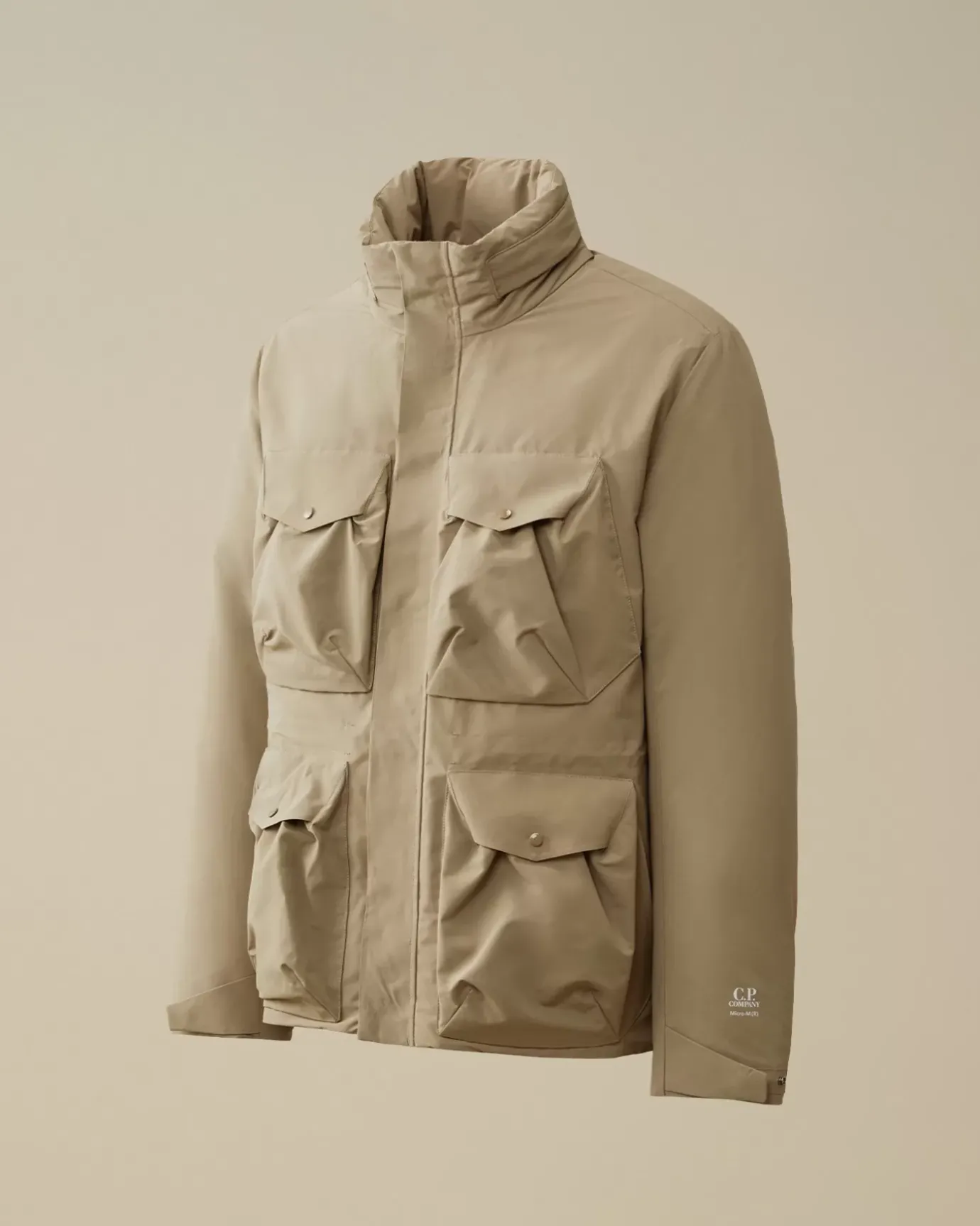 Jacket & Coats<C.P. Company Micro-M (R) Down Field Jacket Walnut – Beige