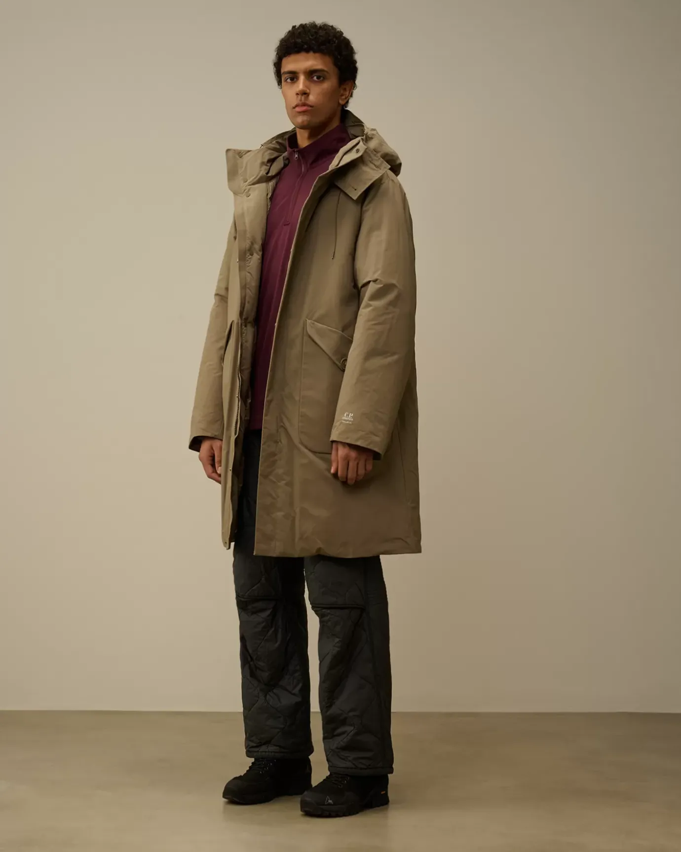 Jacket & Coats<C.P. Company Micro-M (R) Down Parka Walnut – Beige