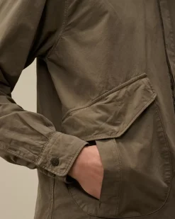 Overshirt<C.P. Company Microreps Diamond Peach Overshirt Grape Leaf – Green