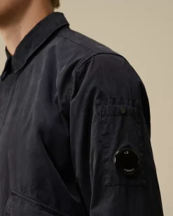 Overshirt<C.P. Company Microreps Diamond Peach Overshirt Total Eclipse – Blue